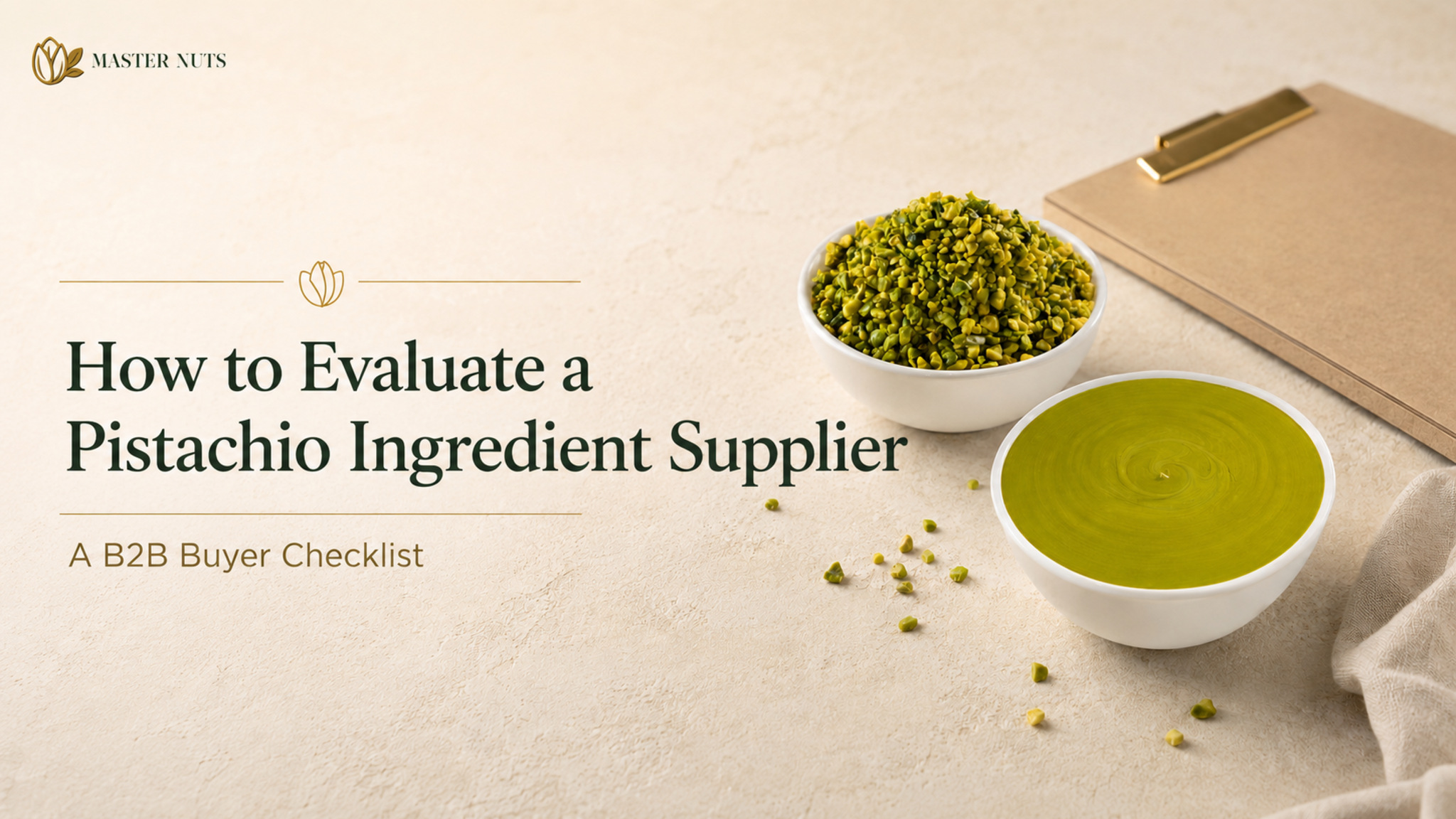 How to evaluate a pistachio ingredient supplier: a B2B buyer checklist