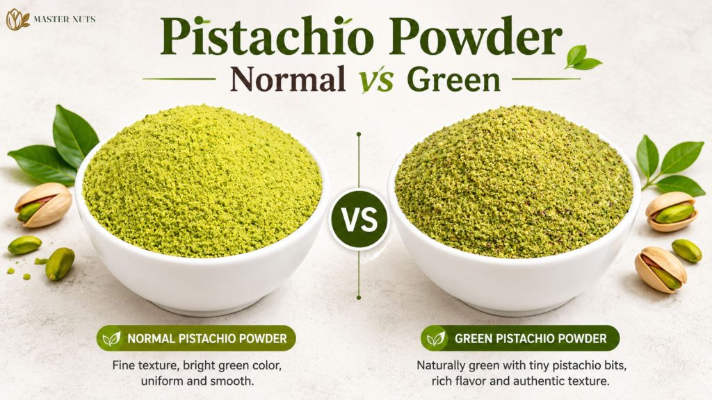 pistachio powder normal vs pistachio powder green