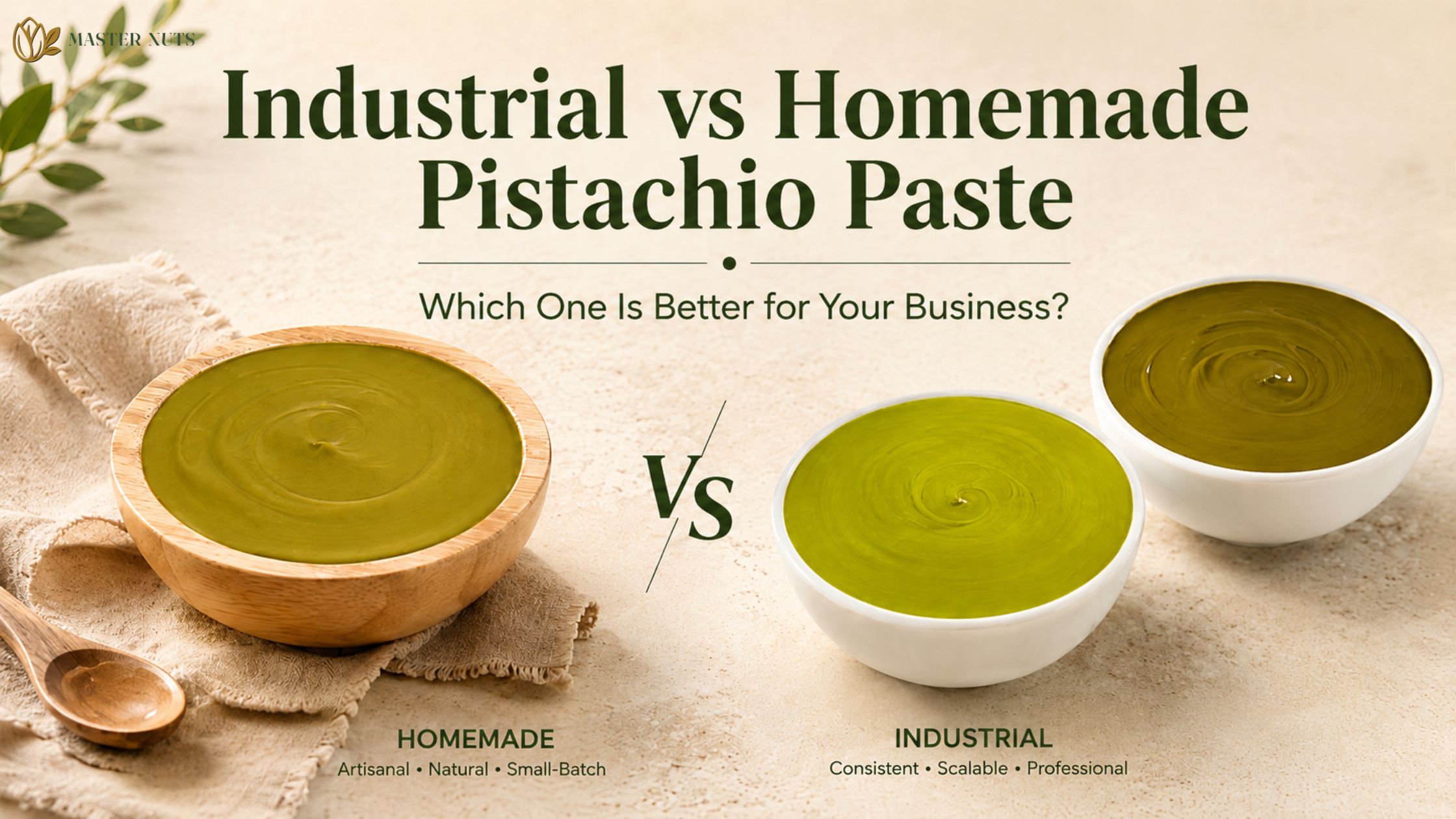 In-house vs supplier-made pistachio paste: which model fits commercial production?