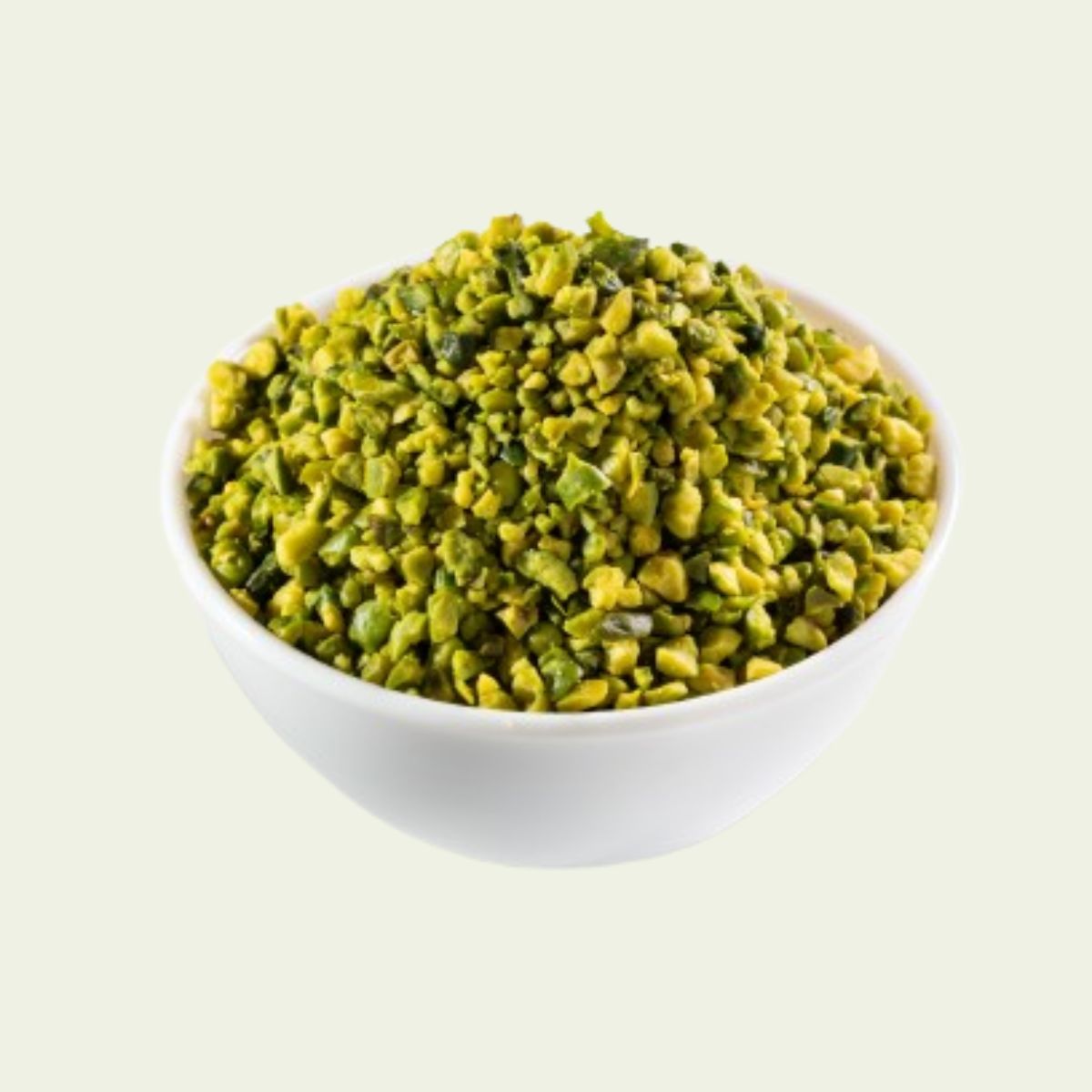 Green peeled diced pistachios