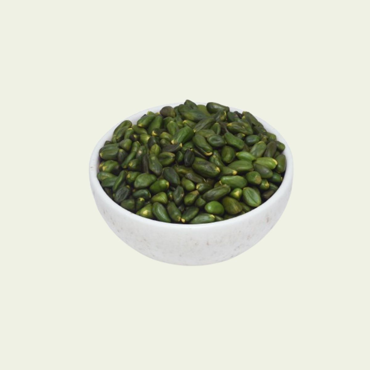 Green peeled pistachio kernels